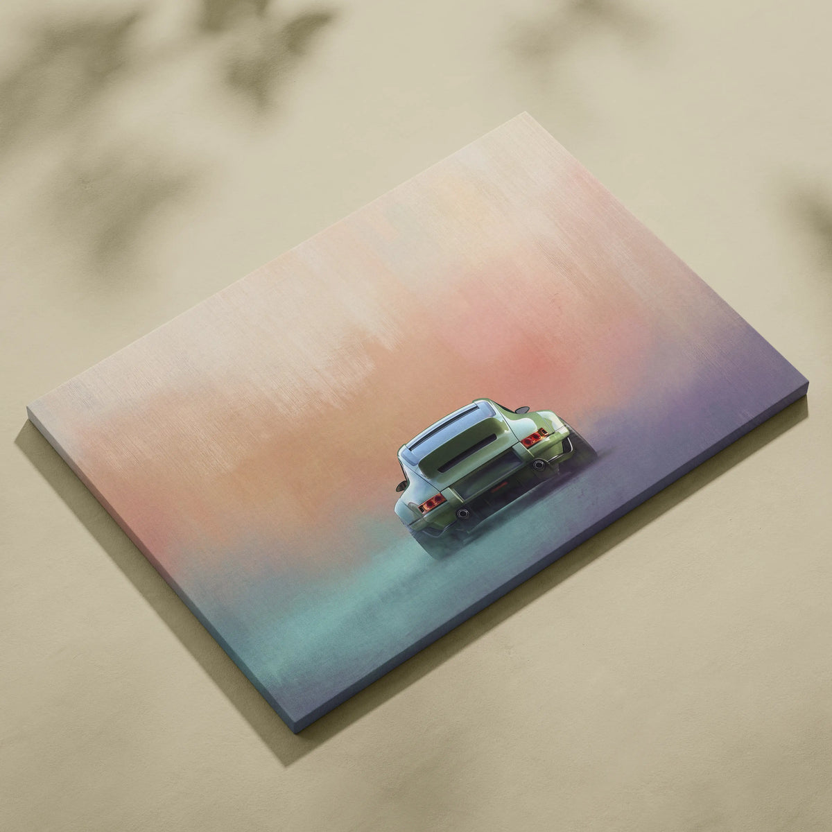 Porsche 911 Inspired Car Wall Art, Modern Automotive Poster Canvas Painting