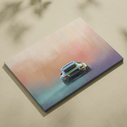 Porsche 911 Inspired Car Wall Art, Modern Automotive Poster Canvas Painting