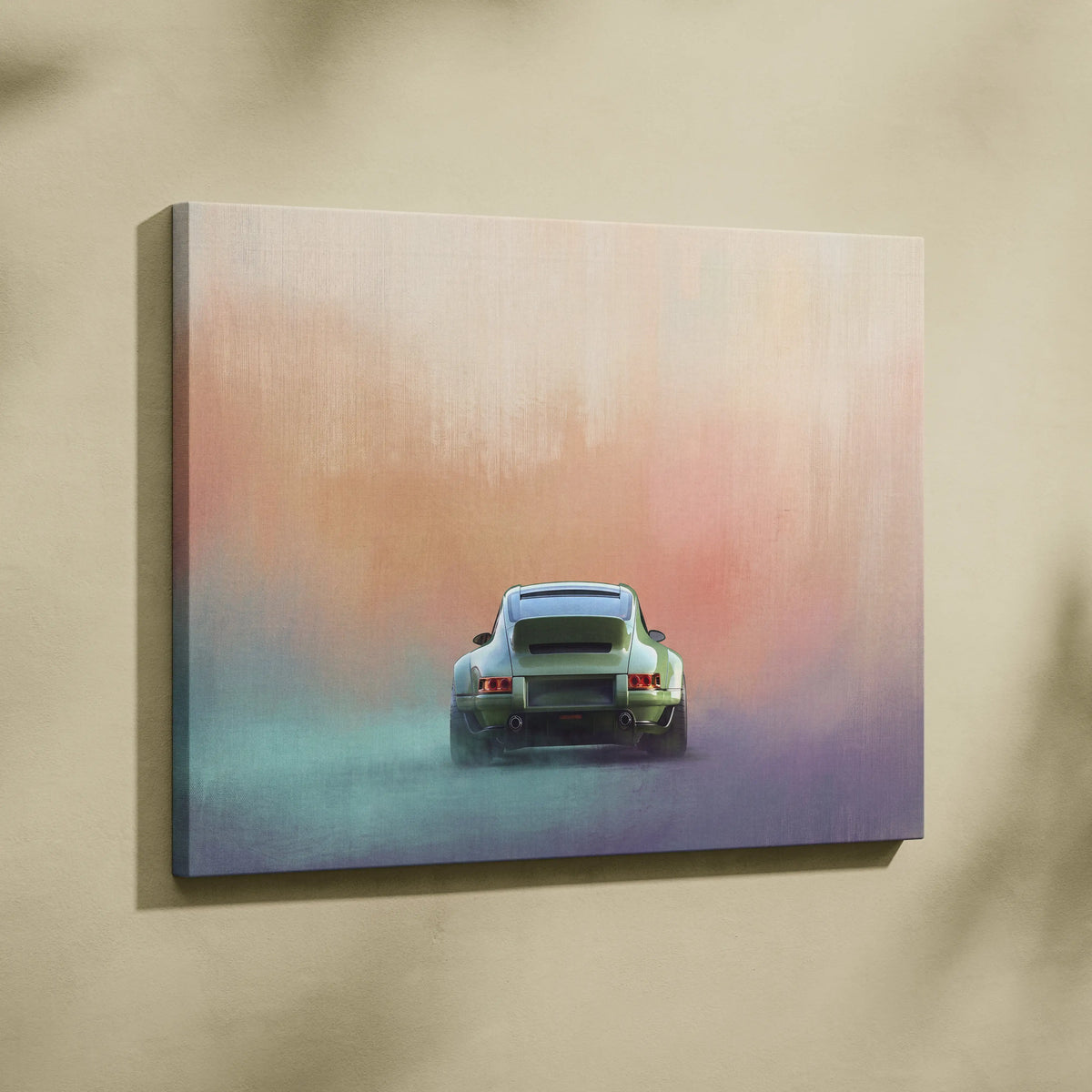 Porsche 911 Inspired Car Wall Art, Modern Automotive Poster Canvas Painting