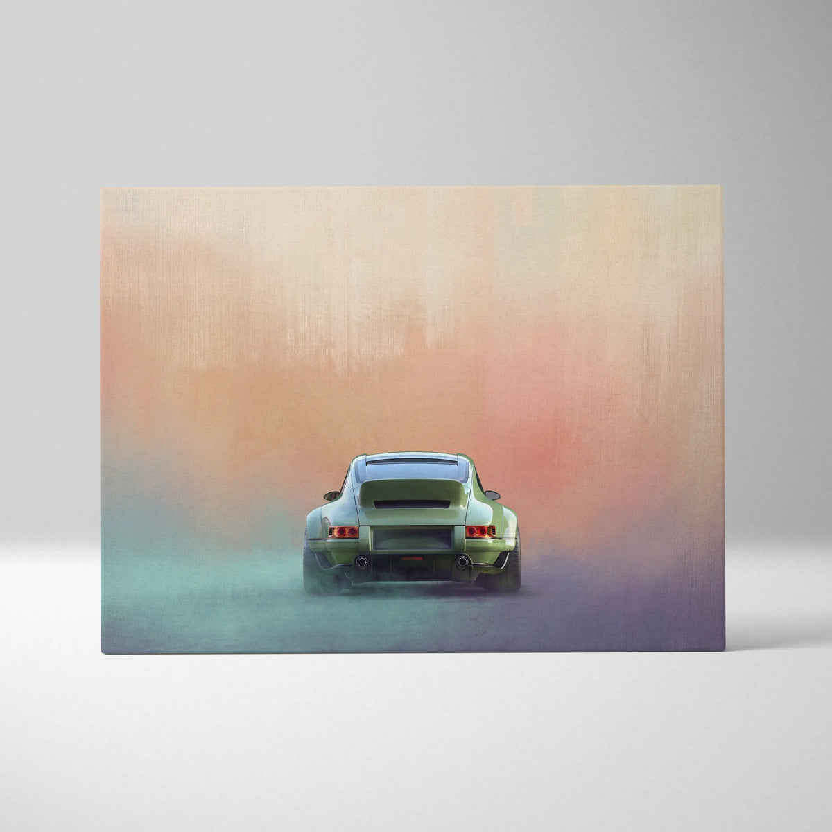 Porsche 911 Inspired Car Wall Art, Modern Automotive Poster Canvas Painting