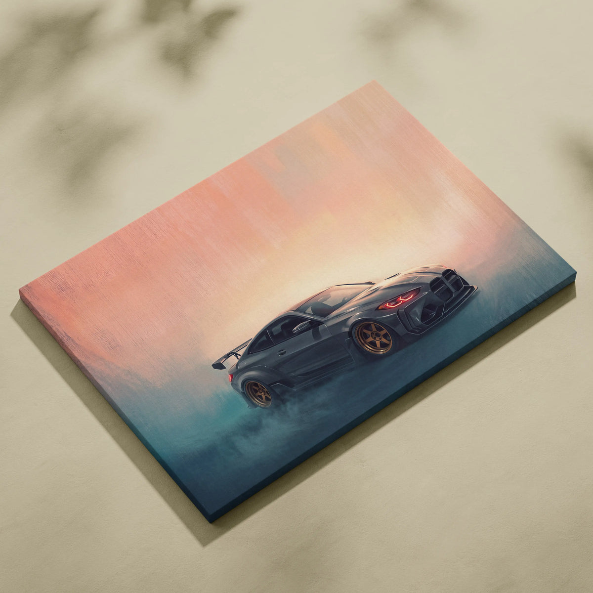 BMW M4 Inspired Automotive Wall Art, High Performance German Coupe Canvas Print