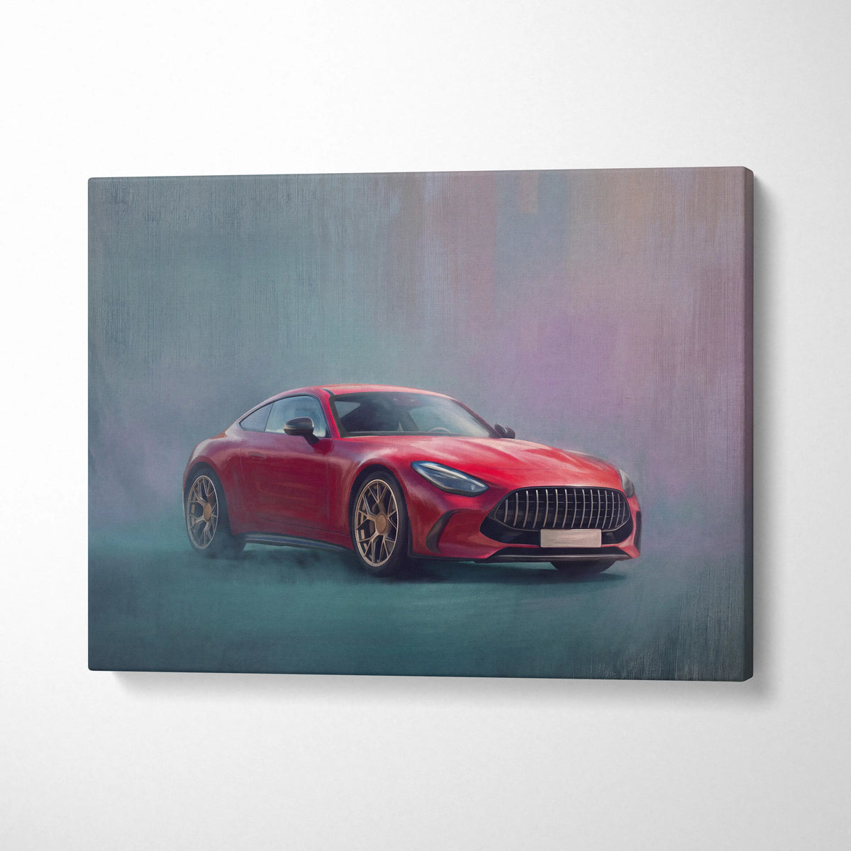 Mercedes-AMG GT Inspired Car Wall Art, Modern Luxury Sports Car Canvas Painting