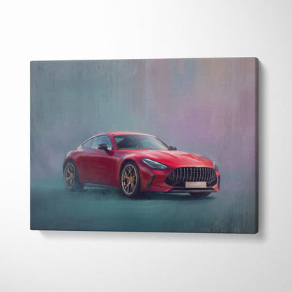 Mercedes-AMG GT Inspired Car Wall Art, Modern Luxury Sports Car Canvas Painting