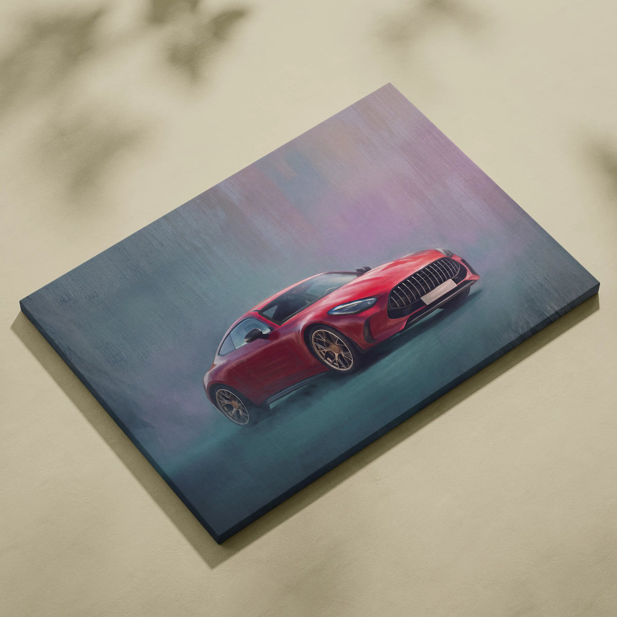 Mercedes-AMG GT Inspired Car Wall Art, Modern Luxury Sports Car Canvas Painting