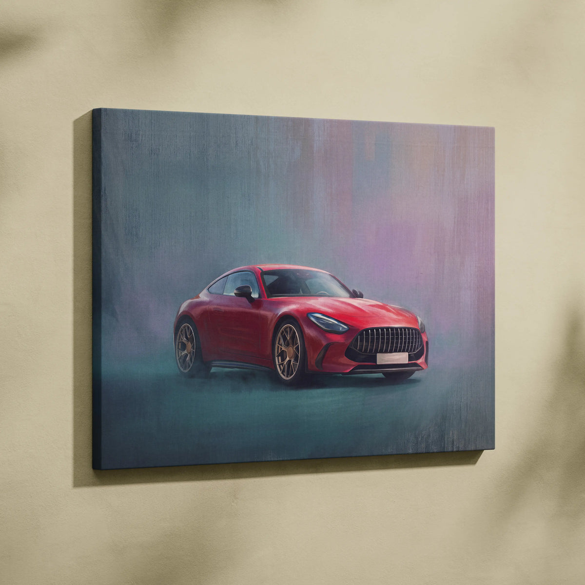 Mercedes-AMG GT Inspired Car Wall Art, Modern Luxury Sports Car Canvas Painting