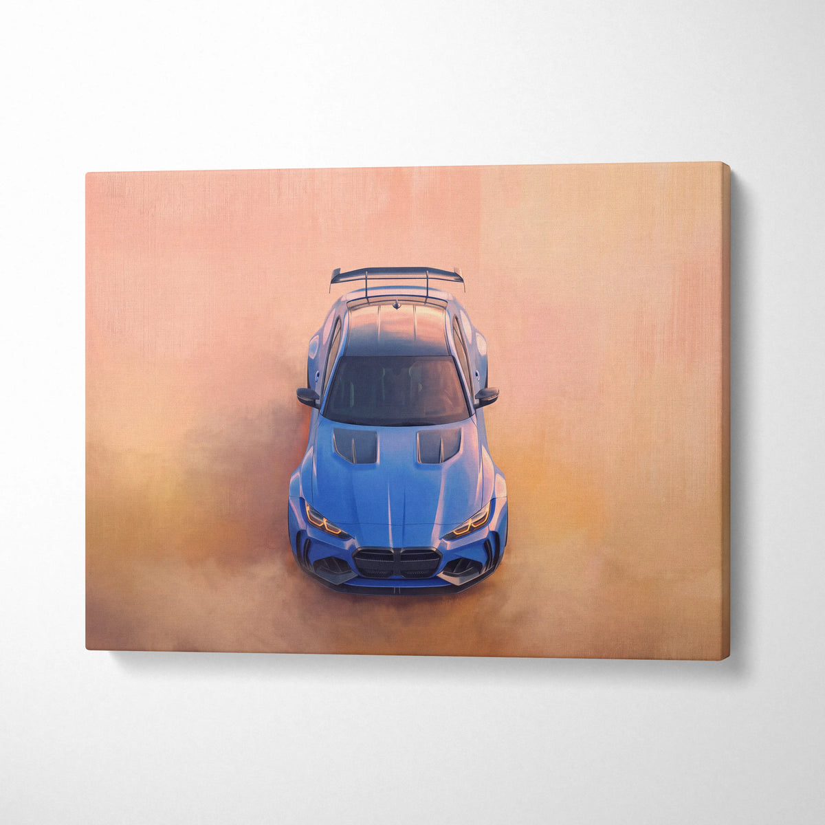 BMW M4 Inspired Automotive Wall Art, High Performance German Coupe Canvas Print