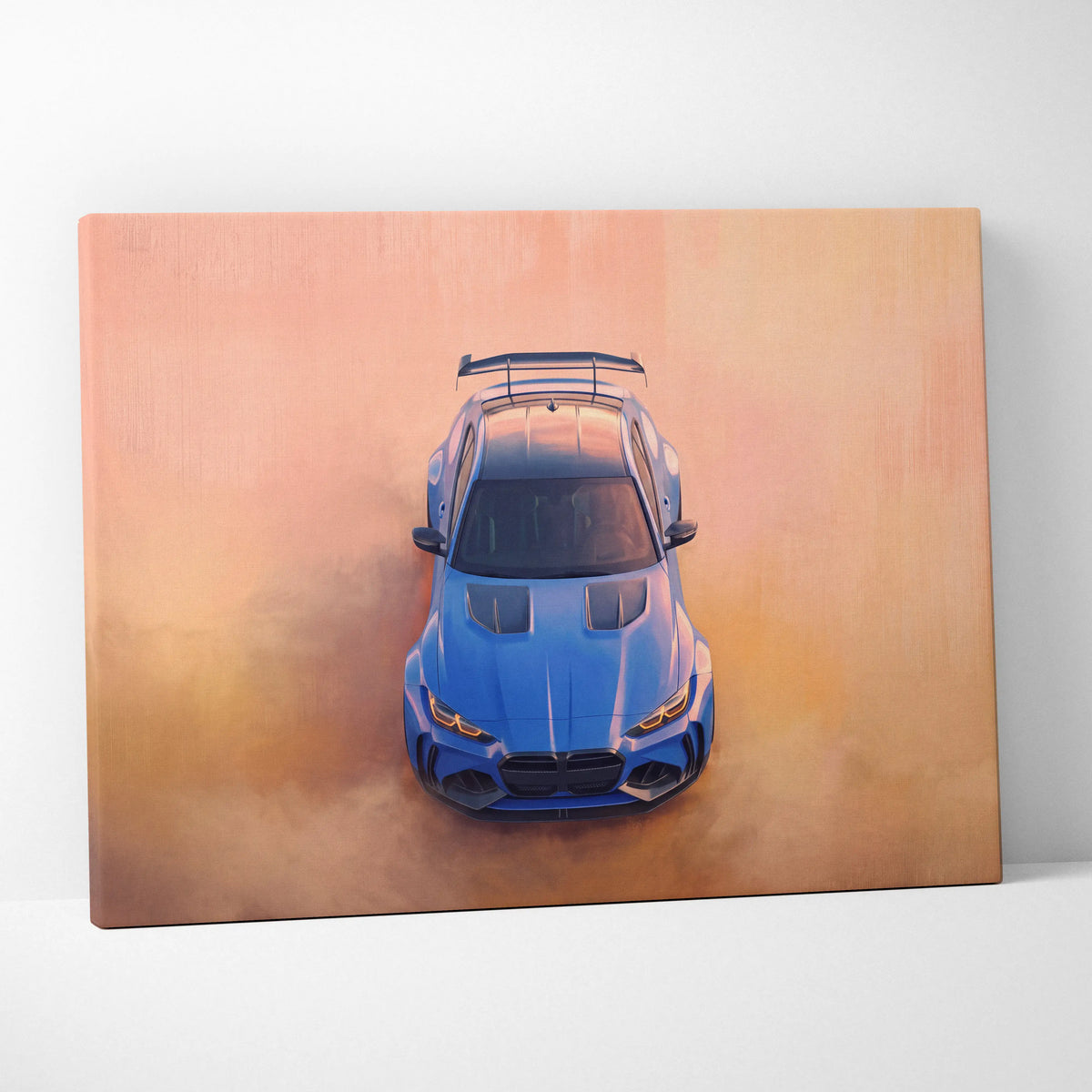 BMW M4 Inspired Automotive Wall Art, High Performance German Coupe Canvas Print