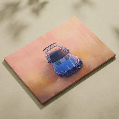 BMW M4 Inspired Automotive Wall Art, High Performance German Coupe Canvas Print