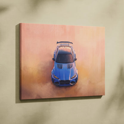 BMW M4 Inspired Automotive Wall Art, High Performance German Coupe Canvas Print