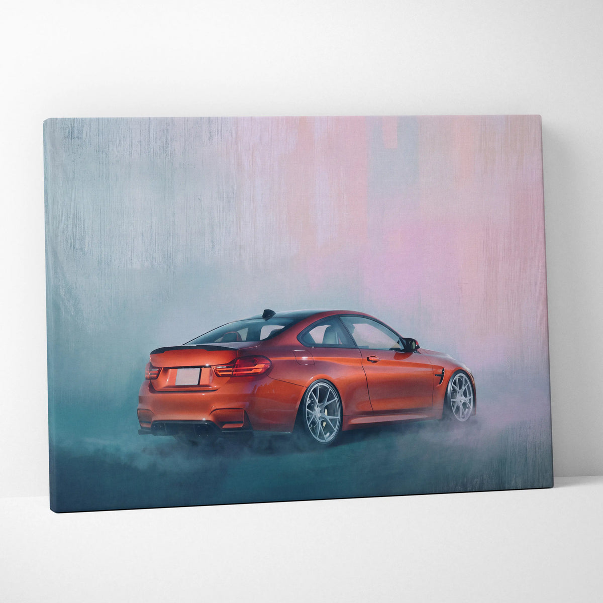 BMW M4 Inspired Canvas Art, Luxury Sports Car Wall Decor Print
