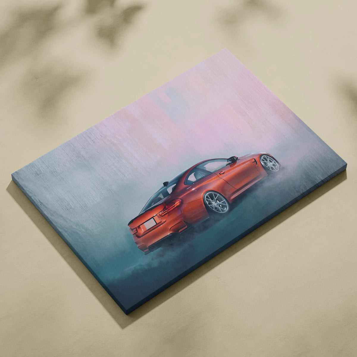 BMW M4 Inspired Canvas Art, Luxury Sports Car Wall Decor Print