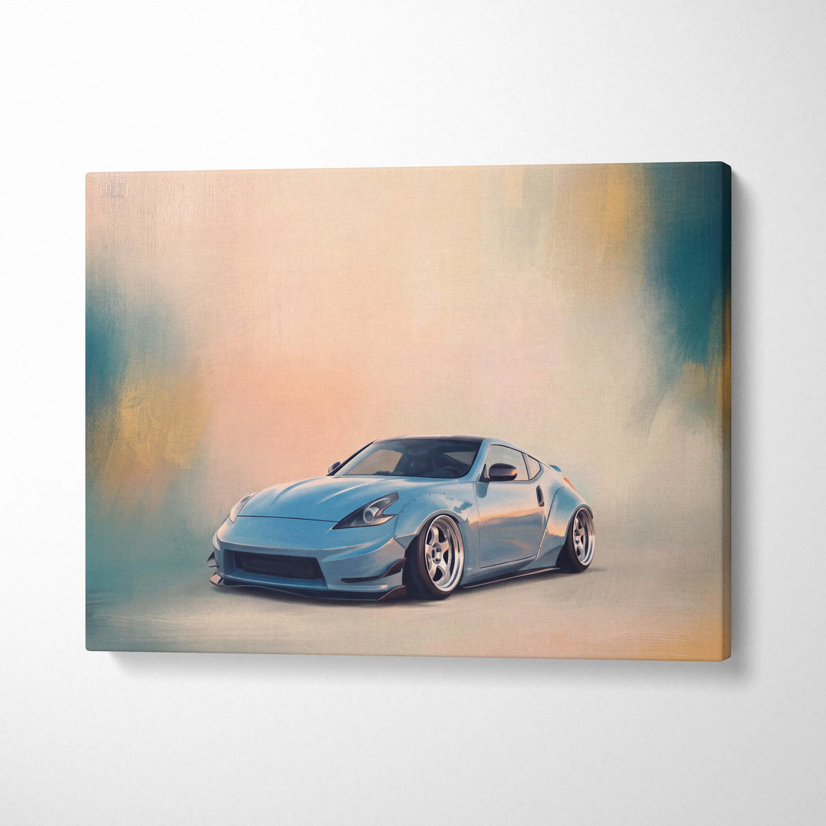 Nissan 370Z Inspired Car Wall Art, Japanese Coupe Canvas Print for Garage Decor