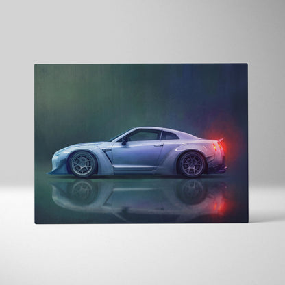 Nissan GT-R R35 Widebody Inspired Automotive Wall Art - Performance Vehicle Canvas Print for Office