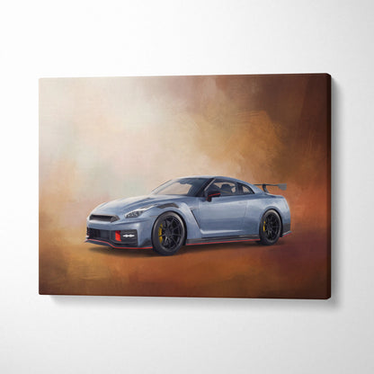 Nissan GT-R Nismo Inspired Automotive Canvas Art, Track Car Wall Decor
