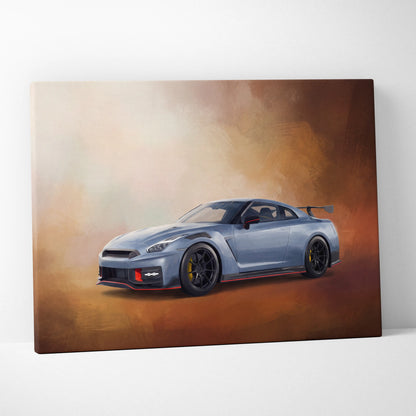Nissan GT-R Nismo Inspired Automotive Canvas Art, Track Car Wall Decor
