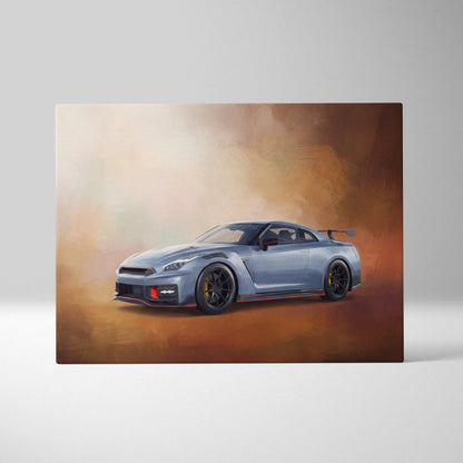 Nissan GT-R Nismo Inspired Automotive Canvas Art, Track Car Wall Decor