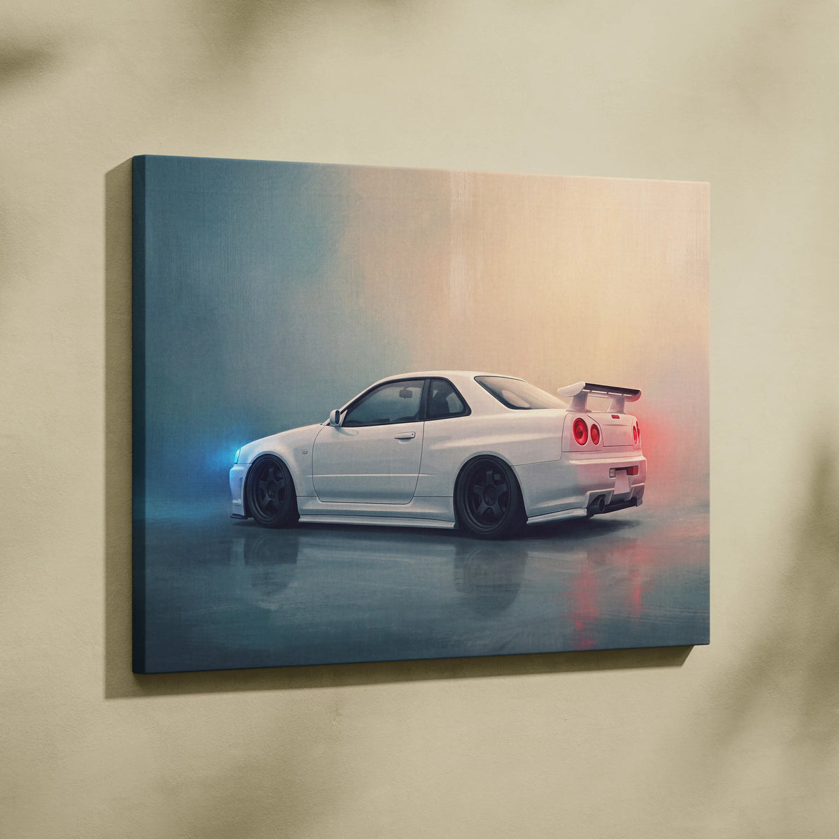 Nissan Skyline GT-R R34 Inspired Canvas Art - Premium Japanese Performance Vehicle Wall Decor