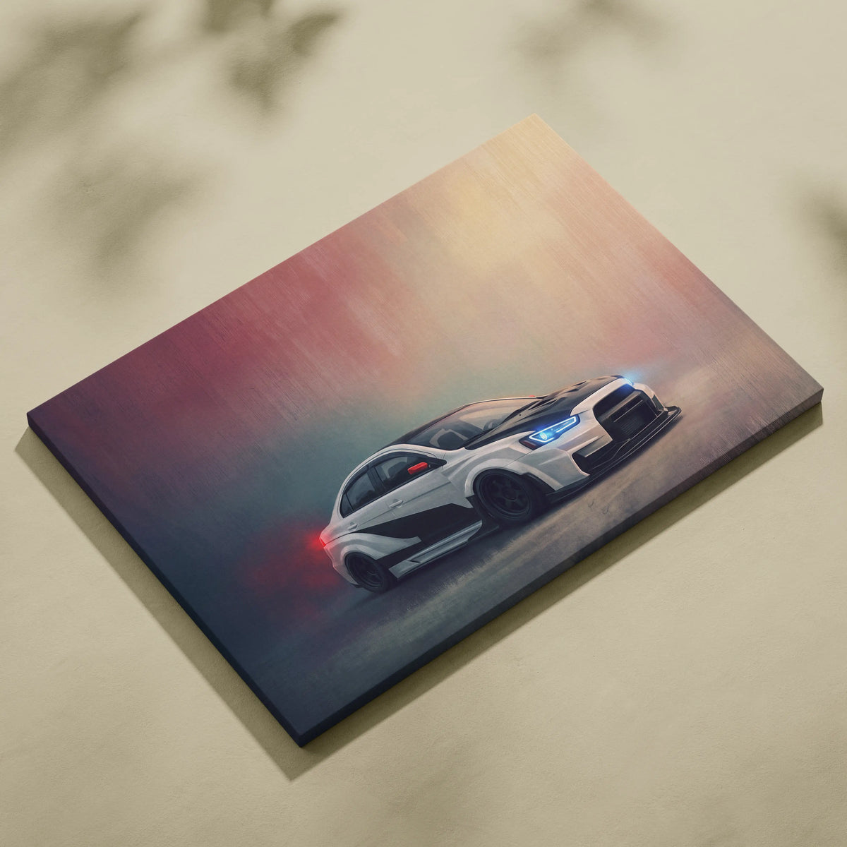 Mitsubishi Lancer Evolution X Inspired Motorsport Canvas Print - Rally Racing Vehicle Wall Decor