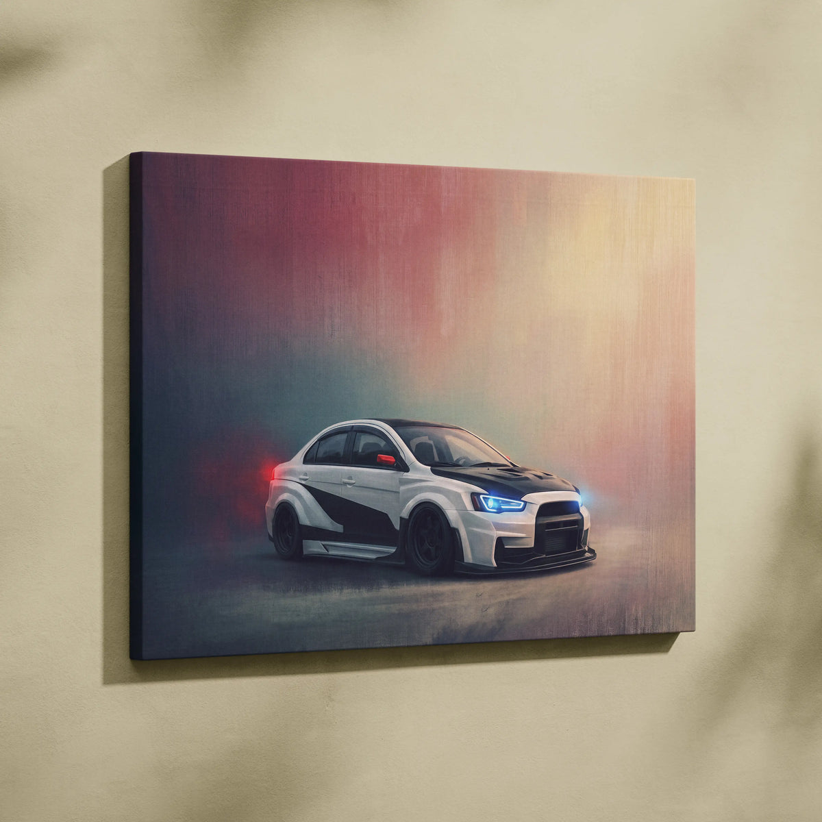 Mitsubishi Lancer Evolution X Inspired Motorsport Canvas Print - Rally Racing Vehicle Wall Decor