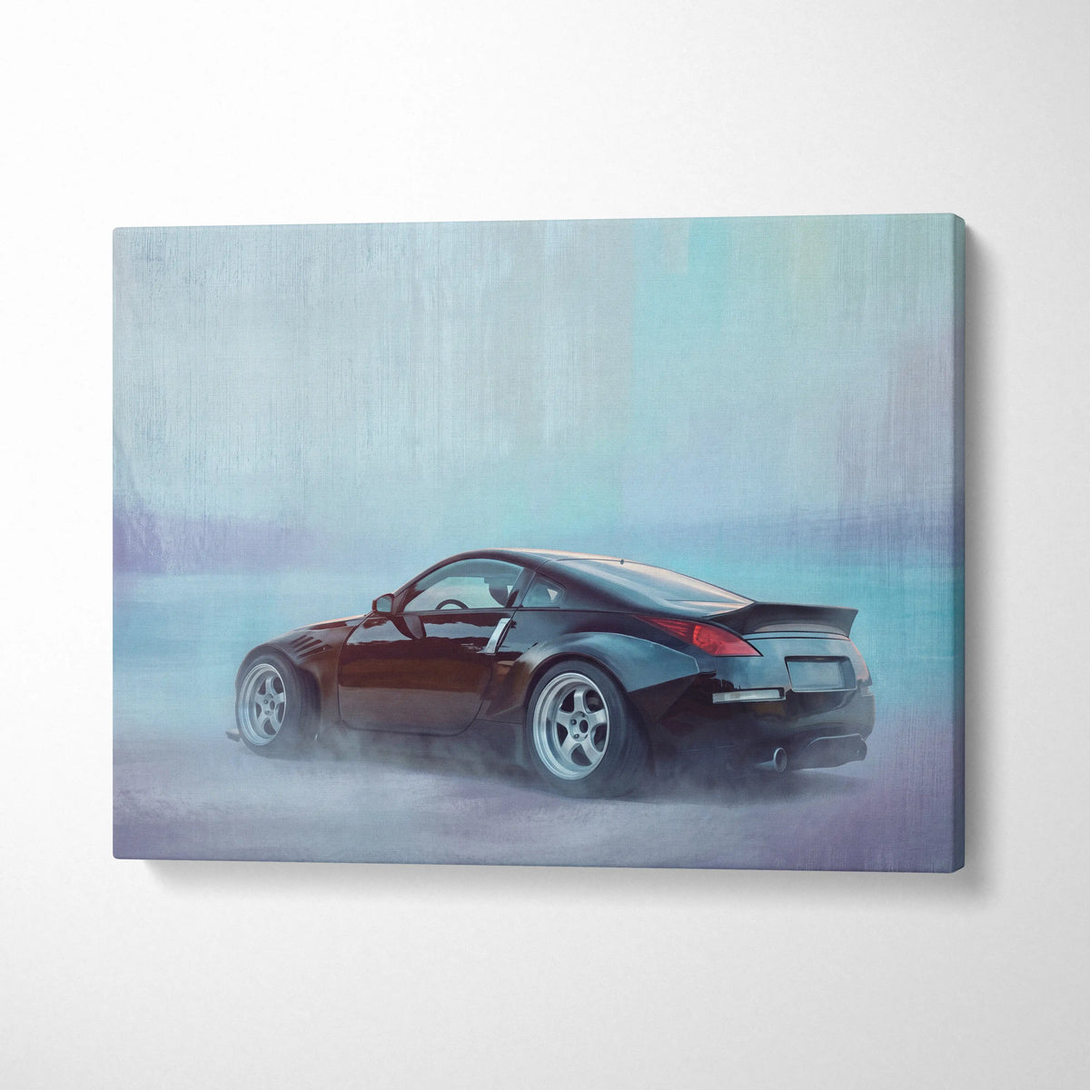 Nissan 350Z Inspired Automotive Wall Art - Widebody JDM Performance Car Canvas Print for Garage