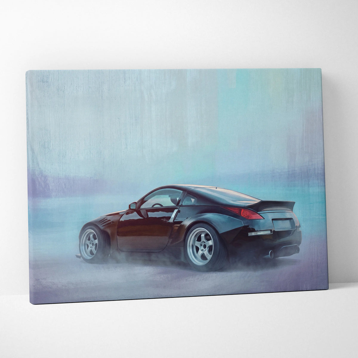 Nissan 350Z Inspired Automotive Wall Art - Widebody JDM Performance Car Canvas Print for Garage