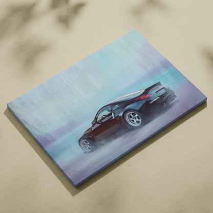 Nissan 350Z Inspired Automotive Wall Art - Widebody JDM Performance Car Canvas Print for Garage