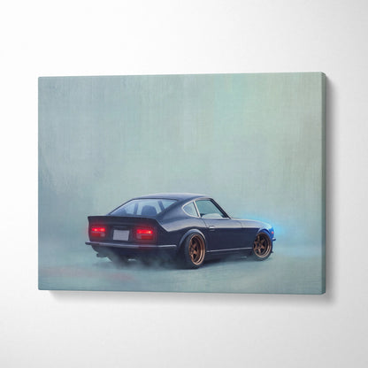 Datsun 240Z Inspired Automotive Wall Art - Classic Japanese Sports Vehicle Painting