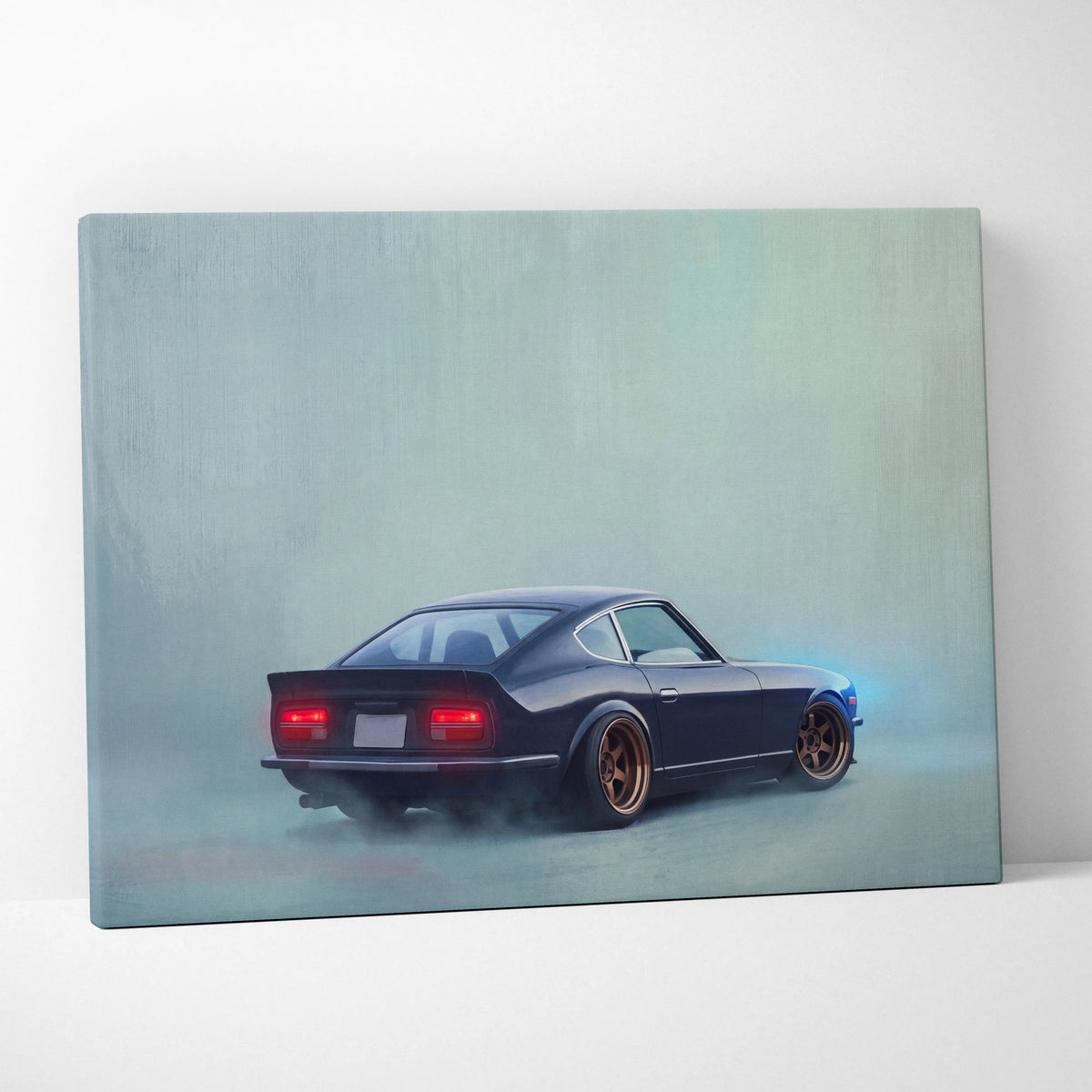 Datsun 240Z Inspired Automotive Wall Art - Classic Japanese Sports Vehicle Painting