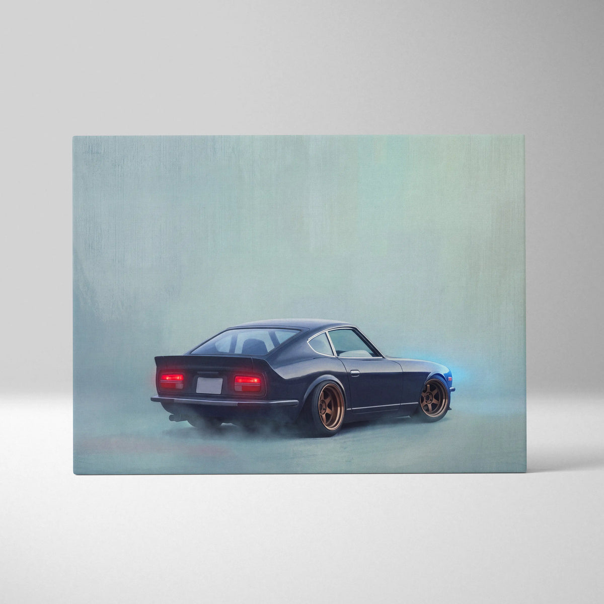Datsun 240Z Inspired Automotive Wall Art - Classic Japanese Sports Vehicle Painting
