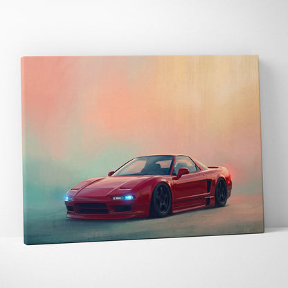 Honda NSX Inspired Canvas Art - Premium Japanese Sports Car Wall Decor for Living Room