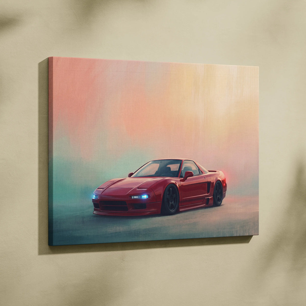 Honda NSX Inspired Canvas Art - Premium Japanese Sports Car Wall Decor for Living Room