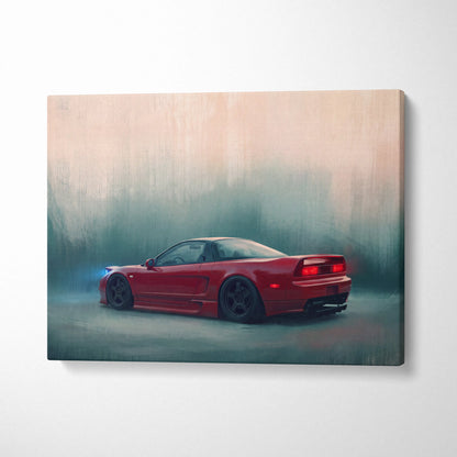 Honda NSX Inspired Automotive Wall Art - JDM Performance Vehicle Painting for Home