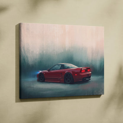 Honda NSX Inspired Automotive Wall Art - JDM Performance Vehicle Painting for Home