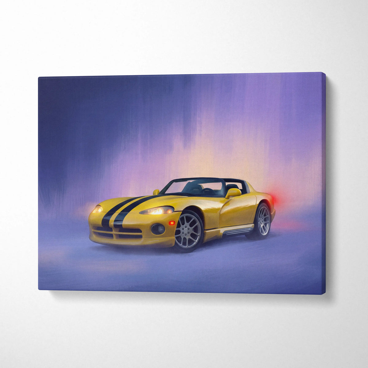 Dodge Viper Inspired Car Wall Art, American Supercar Canvas Print for Office Decor