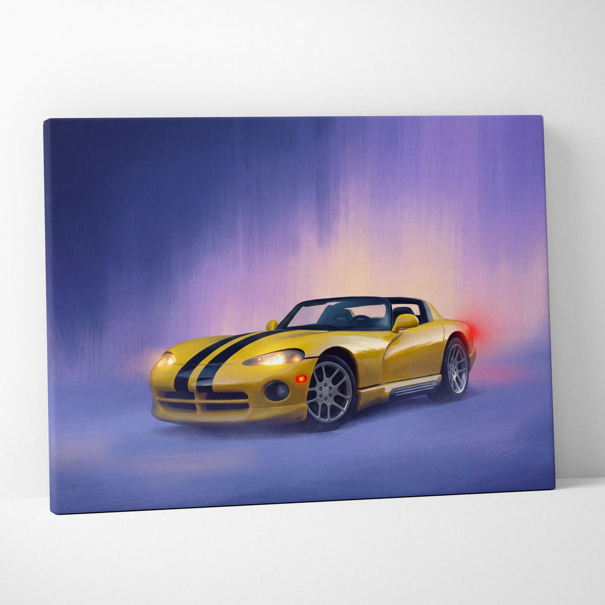 Dodge Viper Inspired Car Wall Art, American Supercar Canvas Print for Office Decor