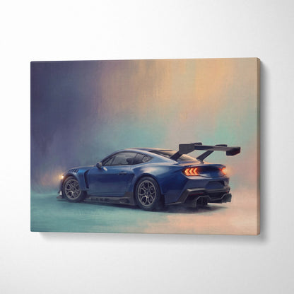 Ford Mustang GTD Inspired Car Wall Art, Performance GT Sportscar Print