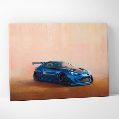 Subaru BRZ Inspired Car Wall Art - Widebody Performance Vehicle Canvas Print