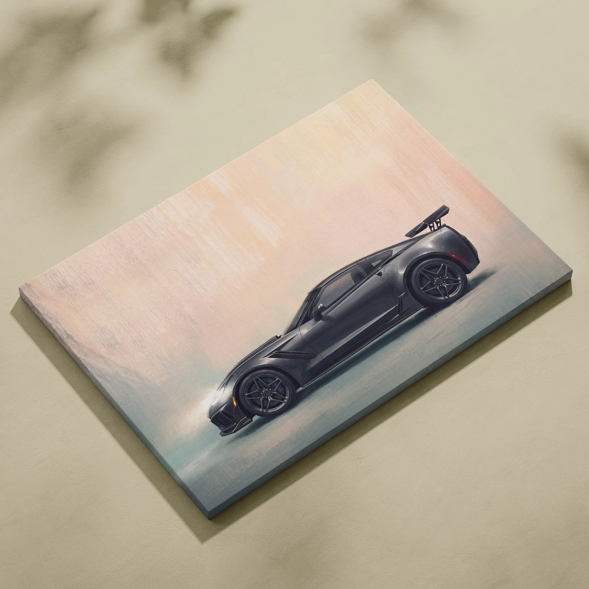 Chevrolet Corvette Inspired Automotive Wall Art, Widebody Supercar Canvas Print for Bedroom