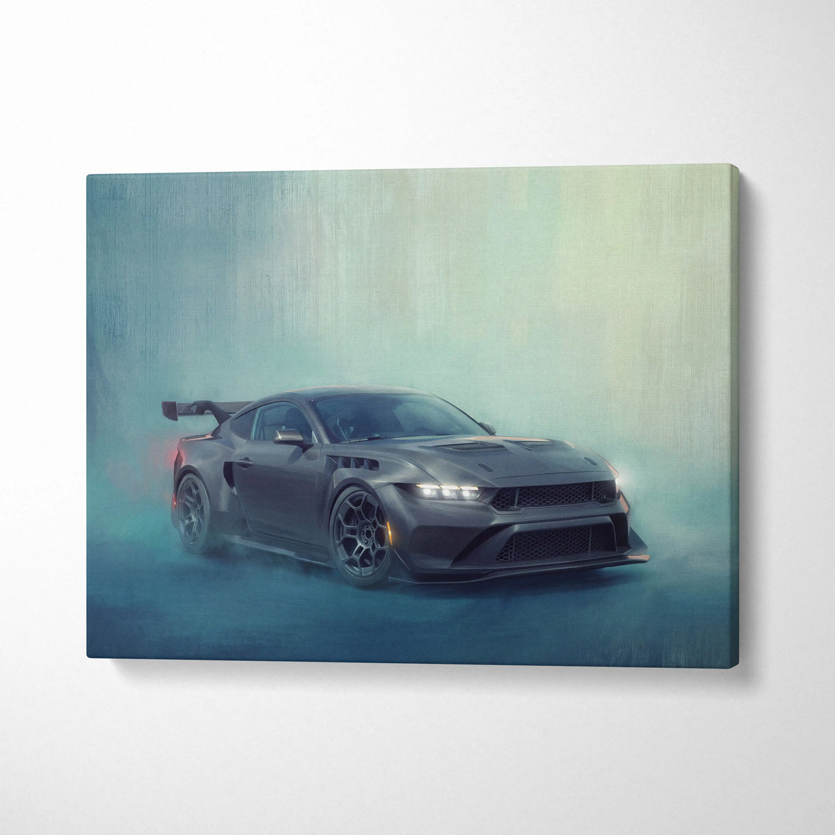 Ford Mustang GTD Inspired Automotive Canvas Art, Widebody Performance Wall Decor for Bedroom