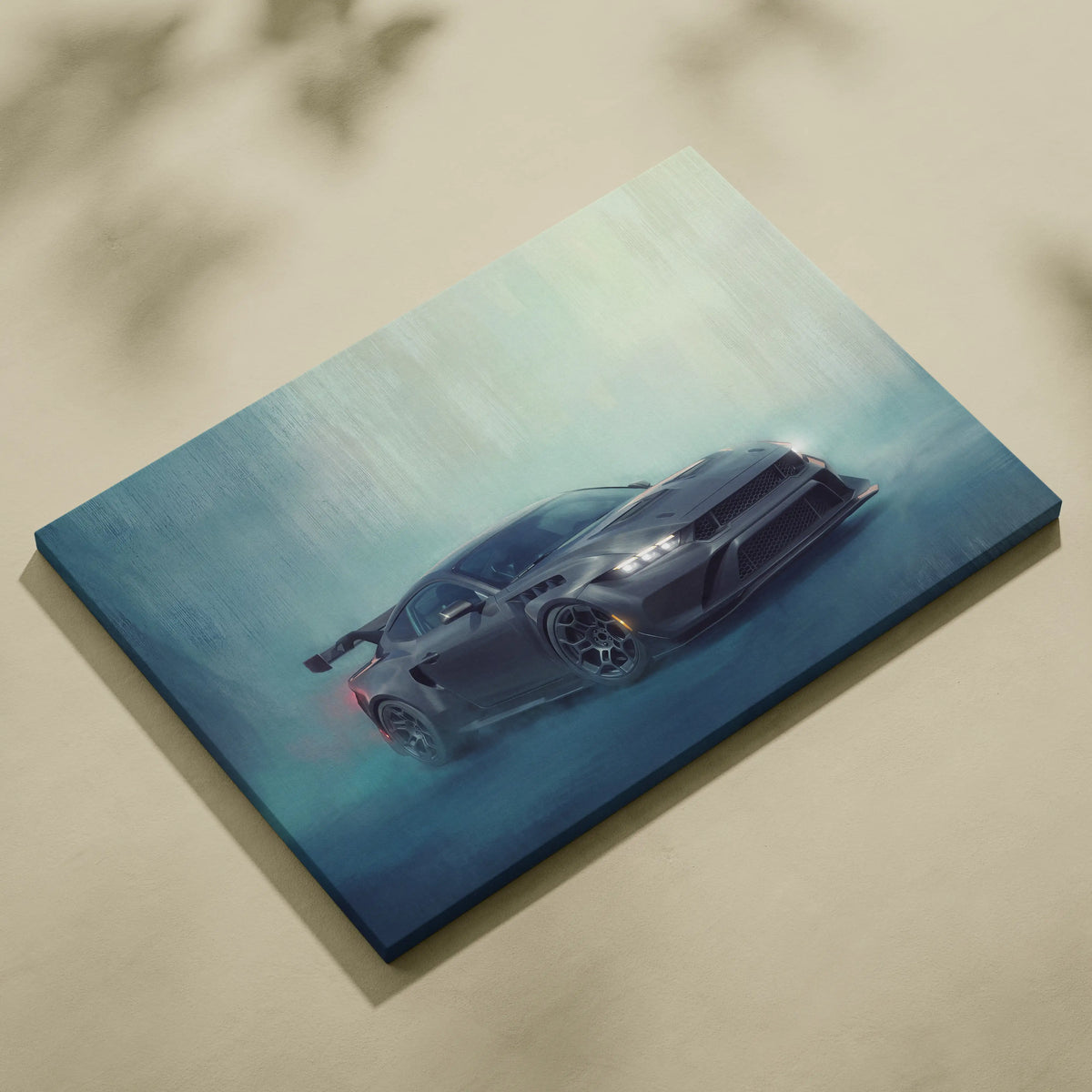 Ford Mustang GTD Inspired Automotive Canvas Art, Widebody Performance Wall Decor for Bedroom