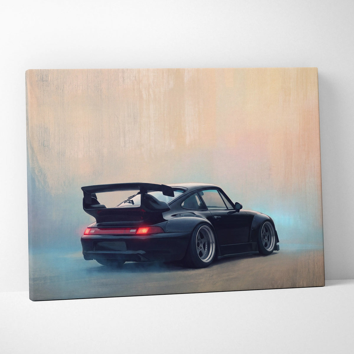 Porsche 911 Inspired Car Wall Art, Modern Automotive Poster Canvas Painting