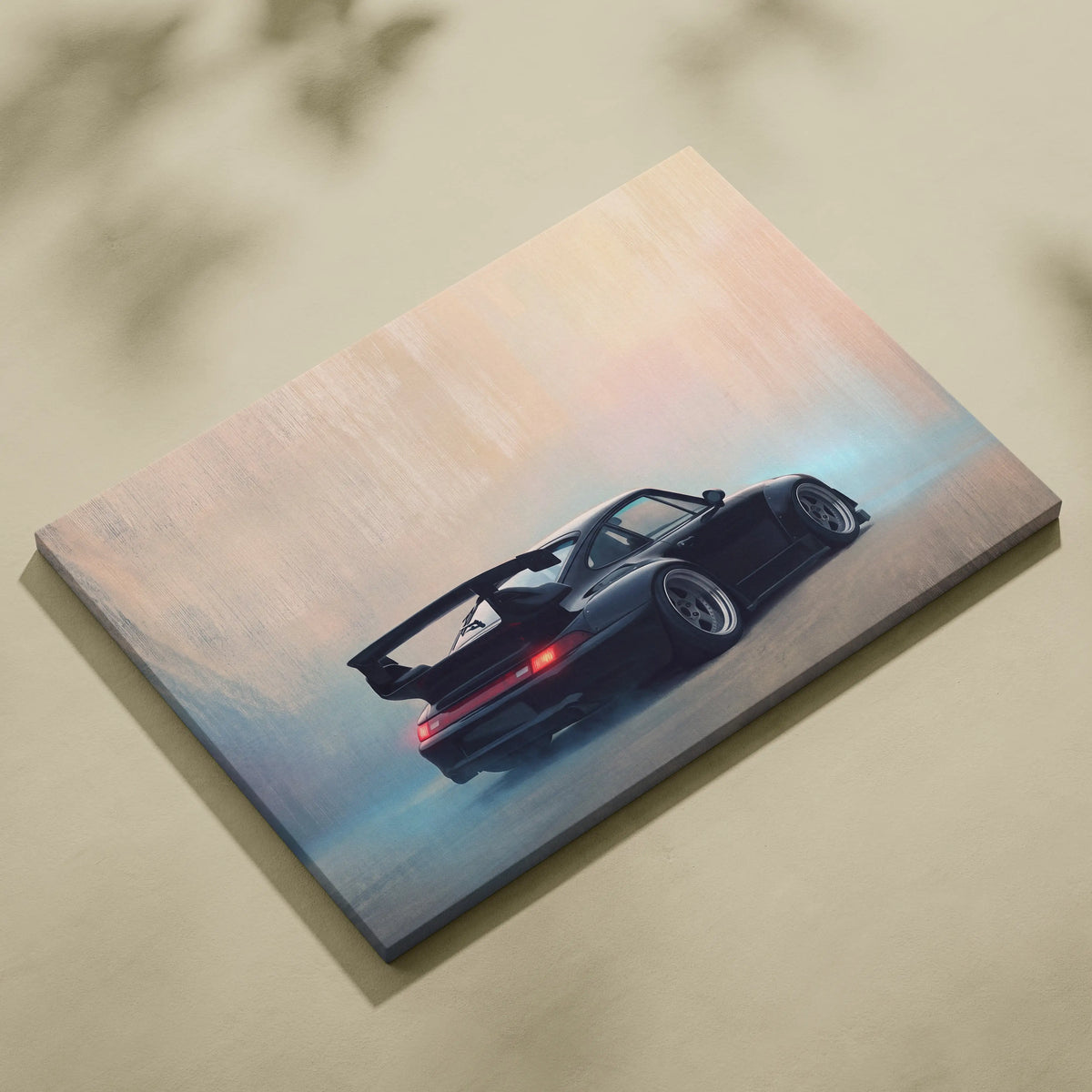 Porsche 911 Inspired Car Wall Art, Modern Automotive Poster Canvas Painting