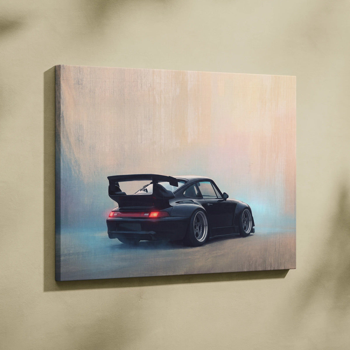 Porsche 911 Inspired Car Wall Art, Modern Automotive Poster Canvas Painting