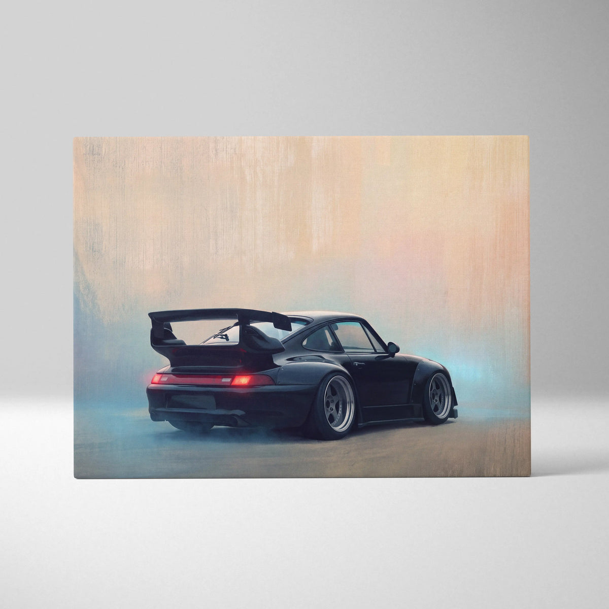 Porsche 911 Inspired Car Wall Art, Modern Automotive Poster Canvas Painting