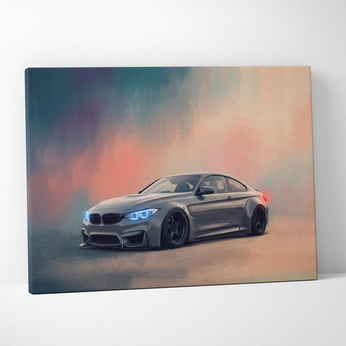 BMW M4 Inspired Canvas Art, Luxury Sports Car Wall Decor