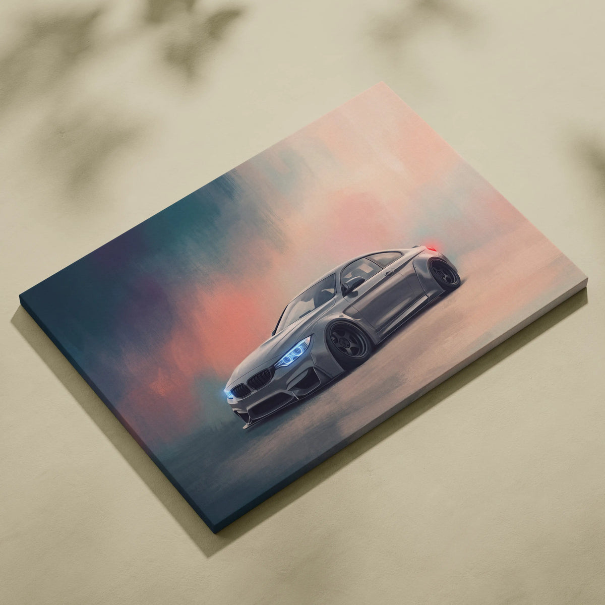 BMW M4 Inspired Canvas Art, Luxury Sports Car Wall Decor