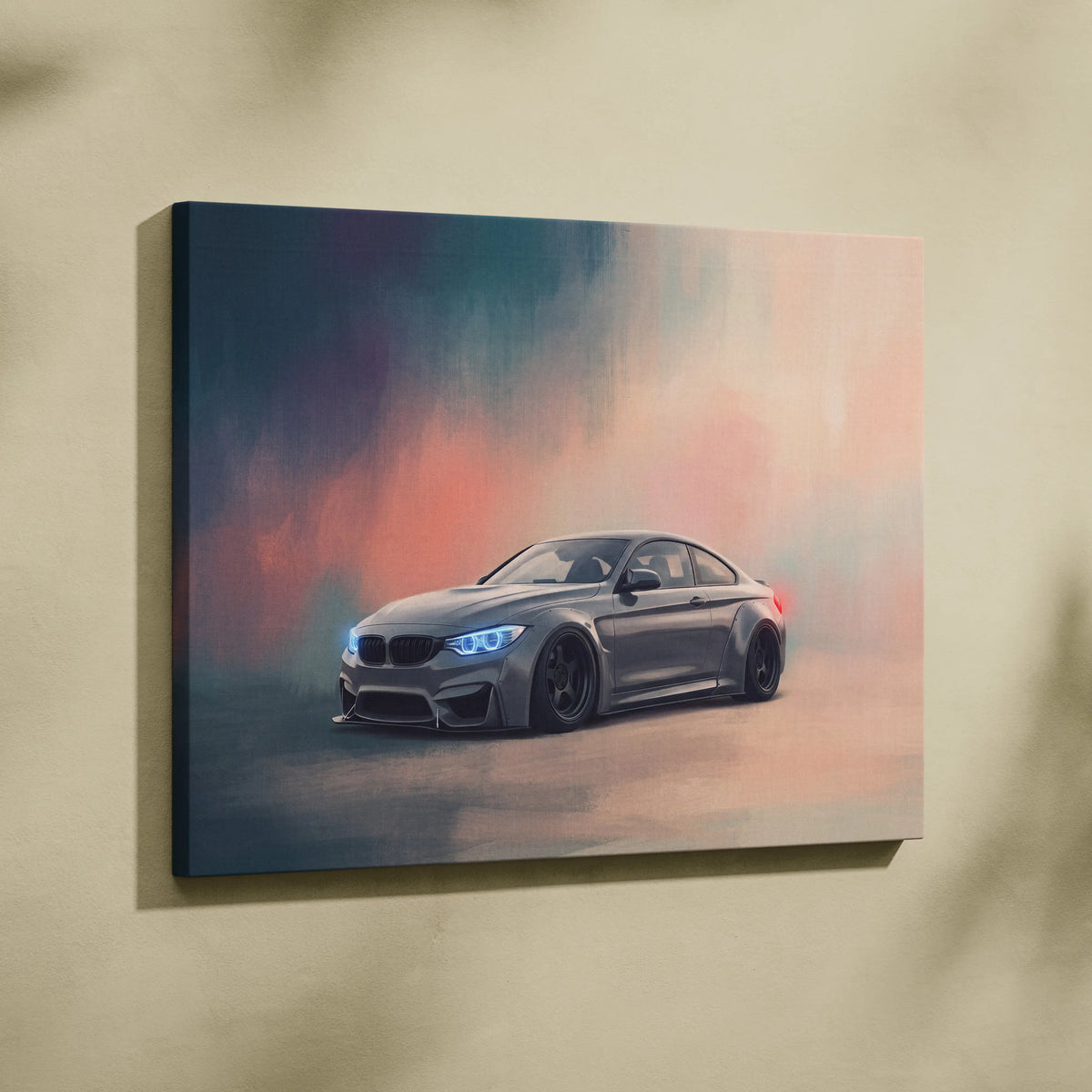 BMW M4 Inspired Canvas Art, Luxury Sports Car Wall Decor