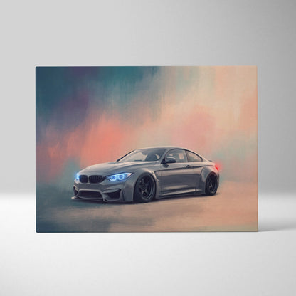 BMW M4 Inspired Canvas Art, Luxury Sports Car Wall Decor