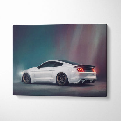 Ford Mustang Inspired Car Wall Art, Custom Muscle Car Canvas Print for Office
