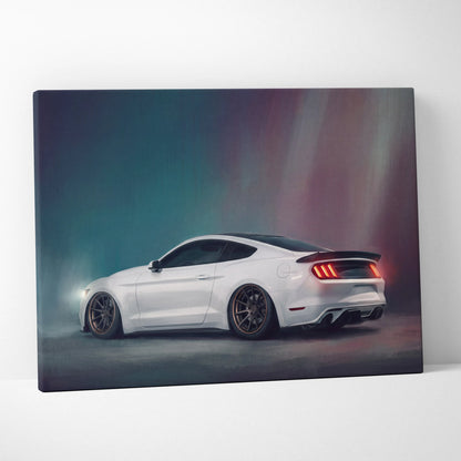 Ford Mustang Inspired Car Wall Art, Custom Muscle Car Canvas Print for Office